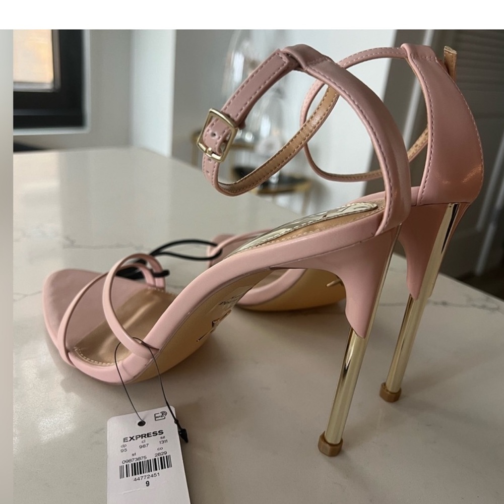Express Pink Strappy Heels